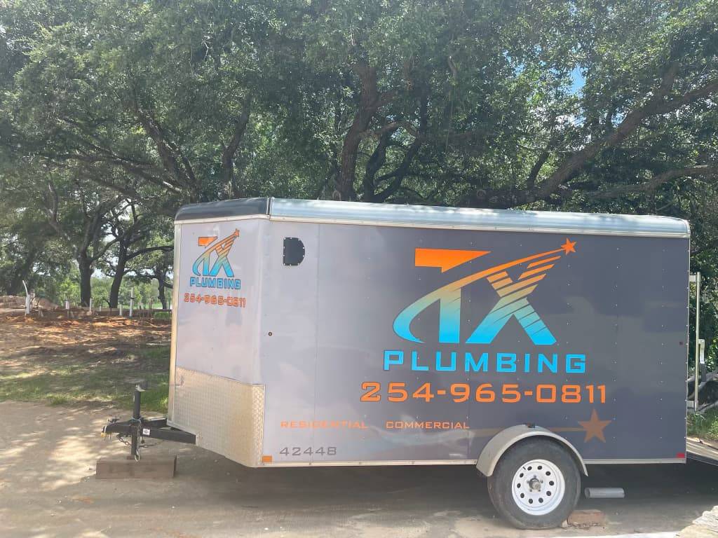 TX Plumbing Service & Repair truck staged for a remodel plumbing project in Stephenville, TX